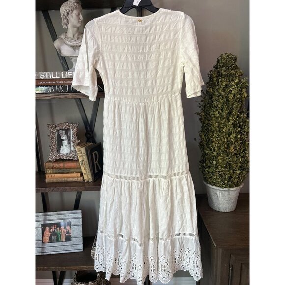 PQ Swim Juniper Eyelet Midi Dress Water Lily White Womens Size XS/S - Picture 9 of 11